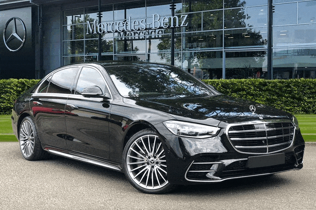 Mercedes S-Class chauffeur car Manchester — black luxury saloon